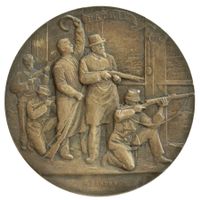 Schützenmedaille NE 1898 Neuchâtel Tir fédérale Silber