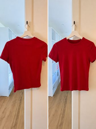 Rotes T-Shirt Kurzarm Grösse S guter Zustand