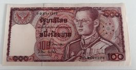 100 Baht Thailand Banknote 1992 guter Zustand