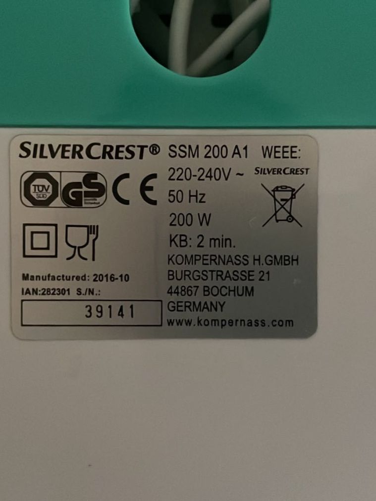 SilverCrest Elettrodomestici da cucina: Silvercrest SSM 200 A1 Eisbereiter funktionstüchtig – Nuovo (secondo la descrizione) da Gossau Sg venduto da olles 1