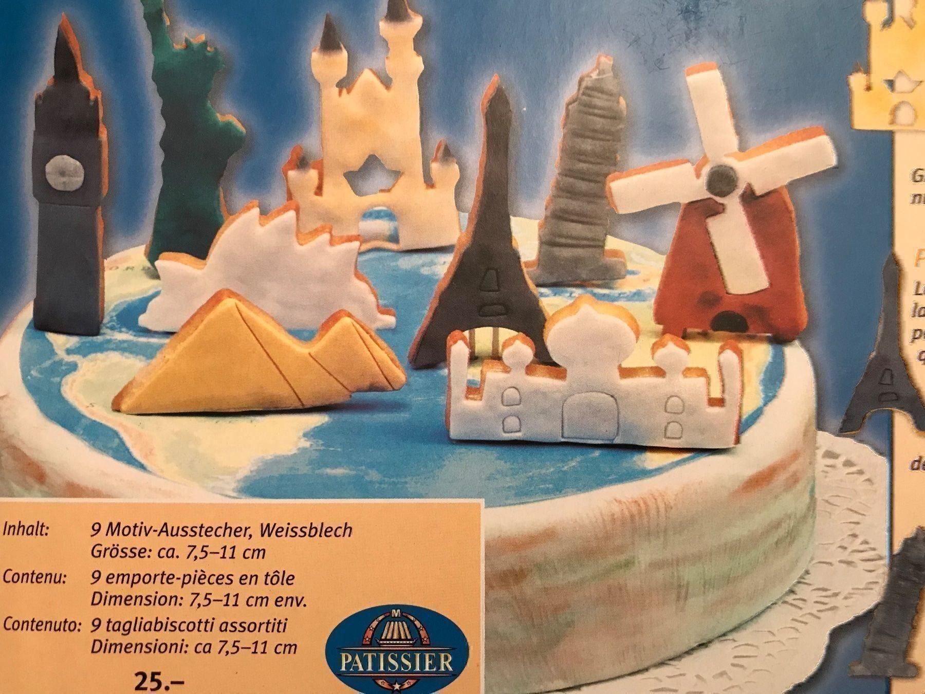 Migros Teglie da forno: Ausstecher-Set: weltberühmte Bauwerke – Nuovo e nell'imballaggio originale da Hünenberg See venduto da spartakus02 6