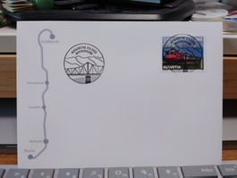 FDC Ausschnitt 150 Jahre Bahnstrecke Feldkirch-Schaan-Buchs