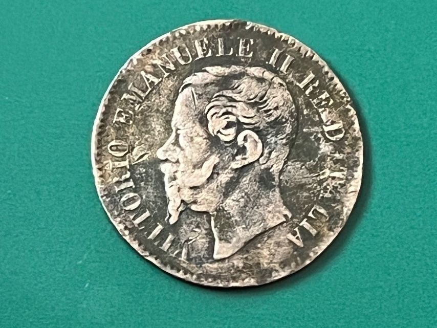 seltene-italienische-m-nze-vittorio-emanuele-ii-1867-gebraucht-in