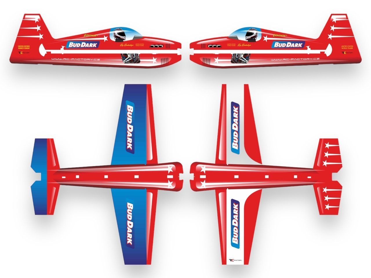 RC Modellbau: Laser XL rot - Spw 1060mm, KIT-Version aus EPP von RC-Factor – Neu und originalverpackt aus Entlebuch von Hebu 5