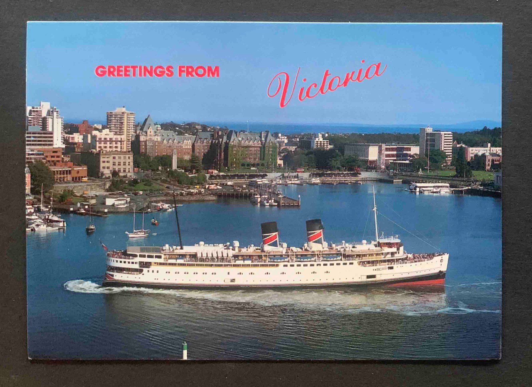Cartoline postali: AK Greetings from Victoria Schiff Canada – Usato da Goldau venduto da Balkonia09