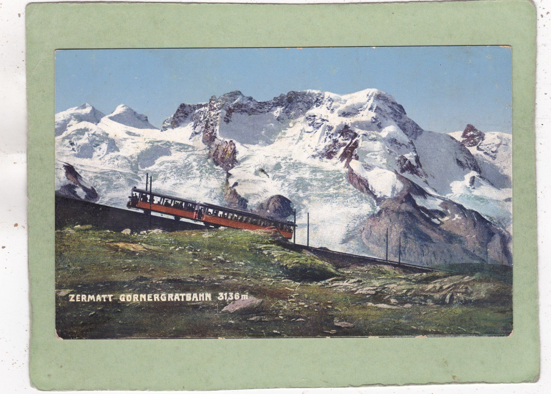 Ansichtskarten: Zermatt Gornergrat Bahn – Gebraucht aus Herisau von Lisegrat2008