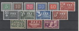 1945 PAX kmpl. Satz SBK Nr. 262/274 ** Katwert.: 500.00 CHF