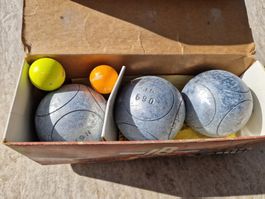 JB Petanque Kugeln 3er Set, Made in France, Vintage