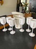 Moët Ice Pool, Eiskübel und 6 Gläser, Aus Kunststoff