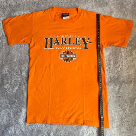 Harley Davidson T-Shirt Orange USA Tube Shirt Gr. S