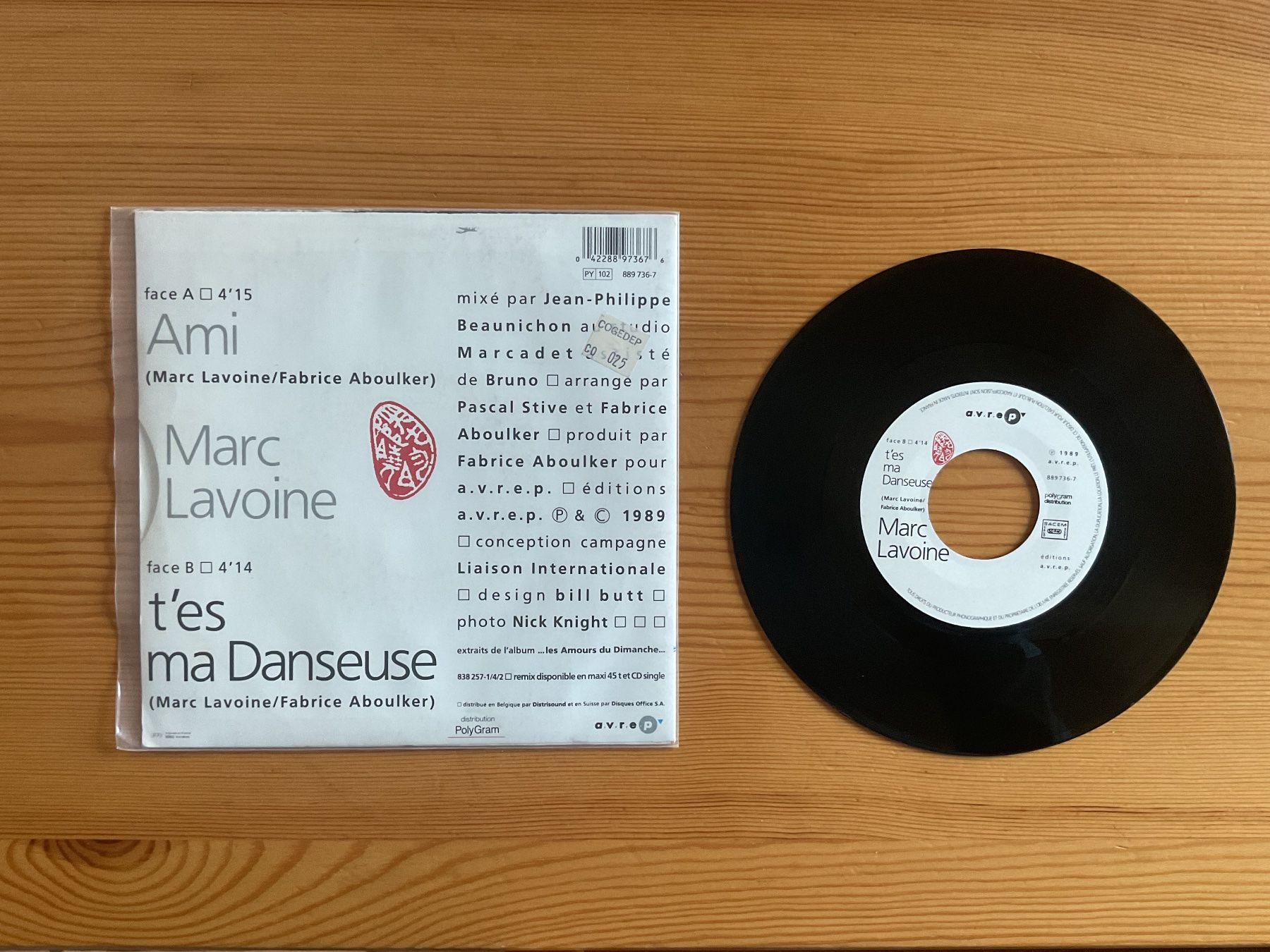 Dischi in vinile: Single 7’’- Marc Lavoine / Ami – Usato da Ocourt venduto da ocourtois 1