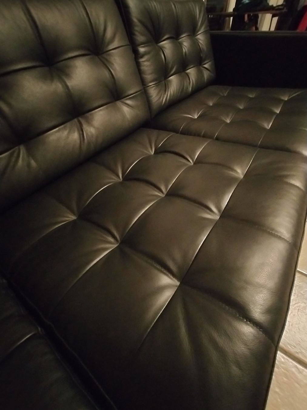 Ikea Divani: IKEA LANDSKRONA Ecksofa 5-Sitzer Echtleder Schwarz neuwertig – Nuovo (secondo la descrizione) da Rotkreuz venduto da Edizionor 3