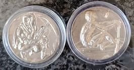2× Hans Erni Silbermedaille 1979 und 1982, Silber 900