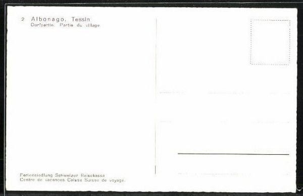 Cartoline postali: Albonago, dettaglio, verso 1940-45 – Usato da Frauenfeld venduto da POML 1