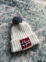 Napapijri Mütze Wintermütze Bommelmütze weiss