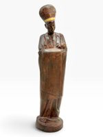 Superbe grande sculpture africaine bois "Vierge à l'enfant"