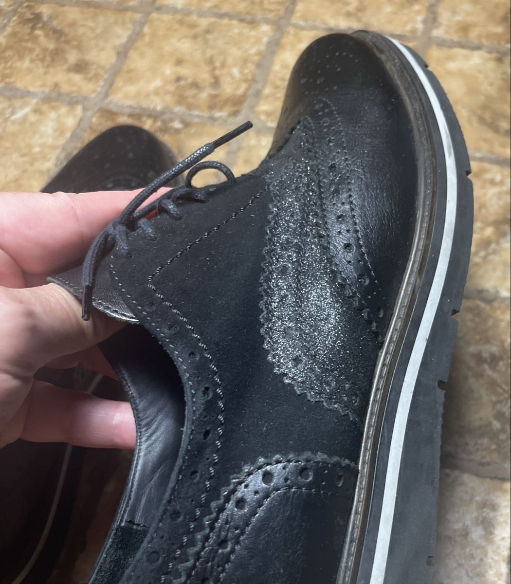 Herrenschuhe: Scarpe stringate Varese-pelle nera-tg 38.5/39 – Neu (gemäss Beschreibung) aus Gordevio von LanaZimm 4