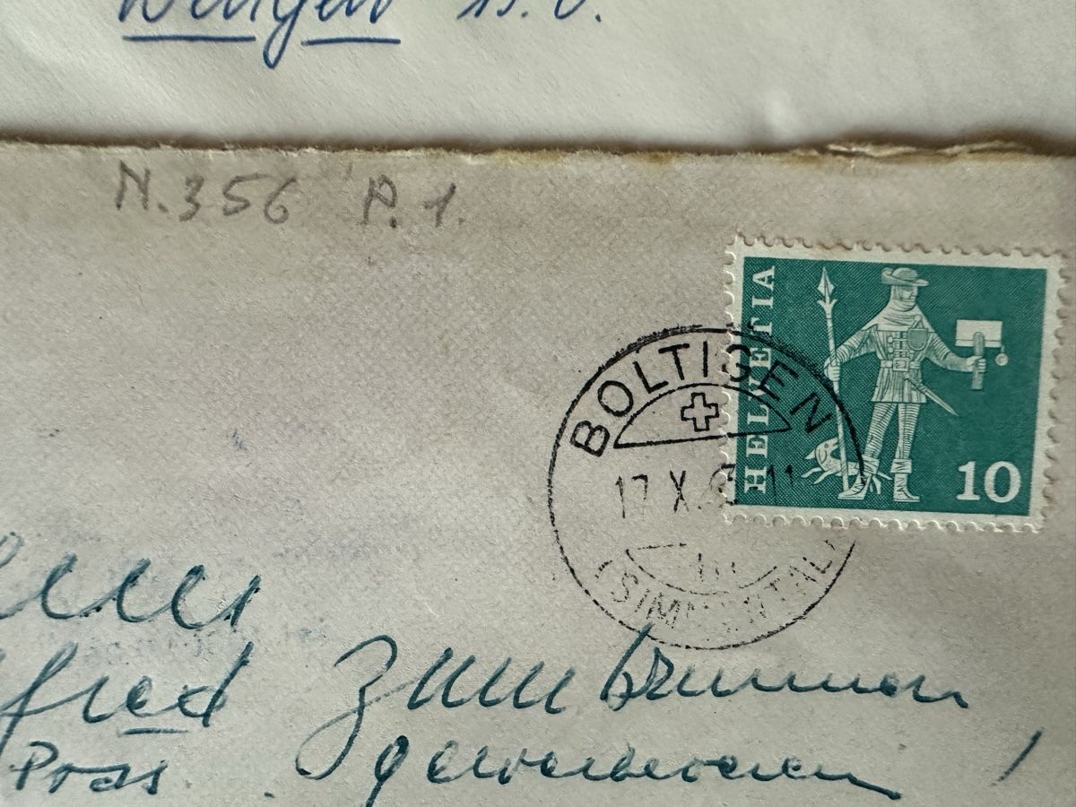 Alle Briefmarken: Schweiz - Befarfsbriefe mit Abart  – Gebraucht aus Schmitten / FR von Samsara169 8