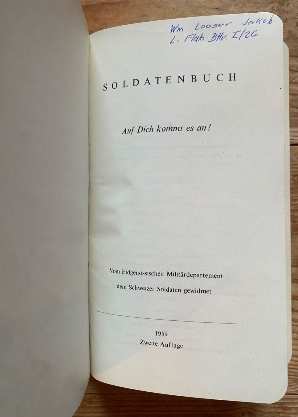 Libri: 2 Soldatenbücher der CH Armee – Usato da Goldingen venduto da Bergler012 3