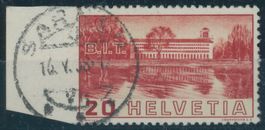 1938 - BIT Gebäude - Abart - gestempelt - Sarnen OW