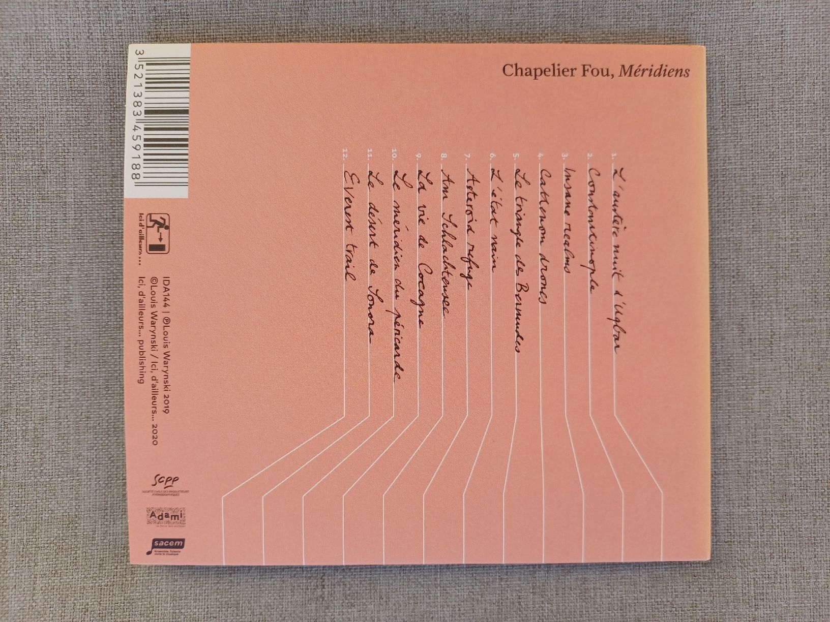 CD: Chapelier Fou "Méridiens" CD digipak – Usato da Begnins venduto da Drastic-Sound 1