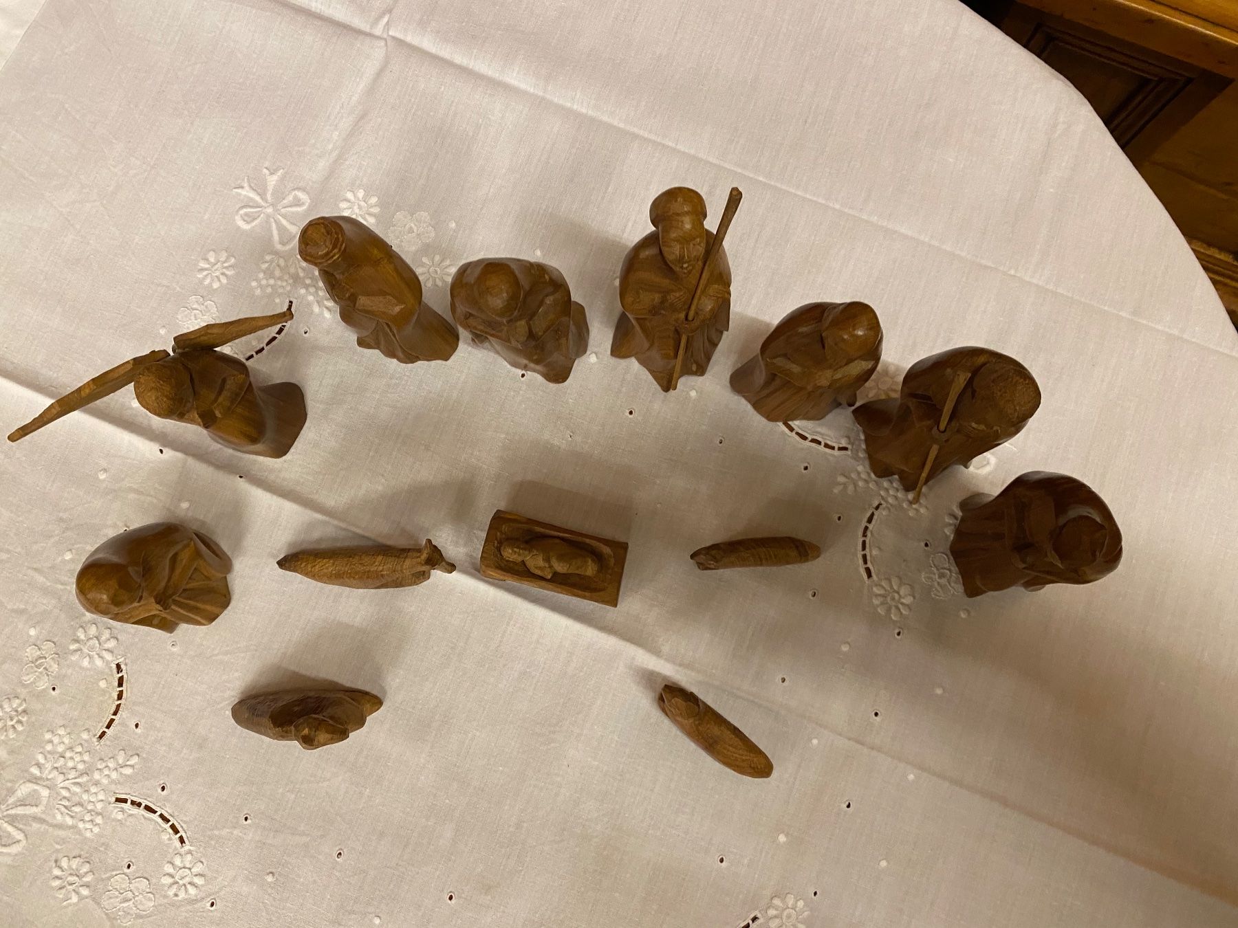 Tutte le decorazioni: 13 Krippenfiguren aus Holz - 12 cm hoch – Usato da Gränichen venduto da onkel_xxl 1