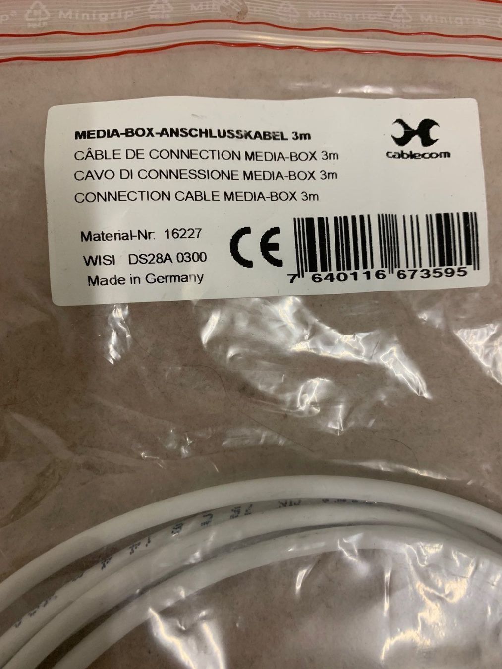 Cavi: Anschlusskabel 3m TV Media Box / Kabel – Nuovo e nell'imballaggio originale da Erlenbach ZH venduto da Ritschly 2