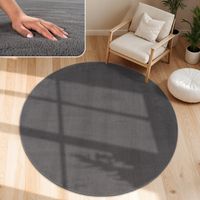 SONDERPREIS ‼️ XXL Teppich Rund Grau NEU 200 cm