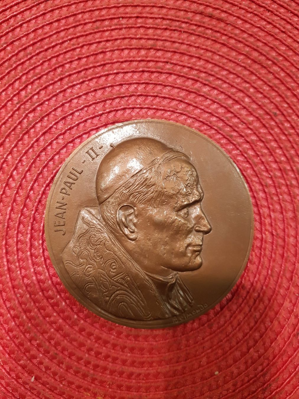 Medaglie: JEAN-PAUL-II- Medaille 1980 Bronze. – Usato da Biel / bienne venduto da Sarouch9 1