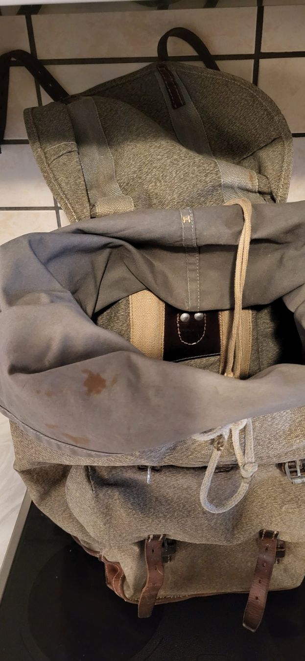 Schweizer Armee Zaini: Original-Rucksack der Schweizer Armee, 1966 – Usato da Bonfol venduto da salutoi01 5