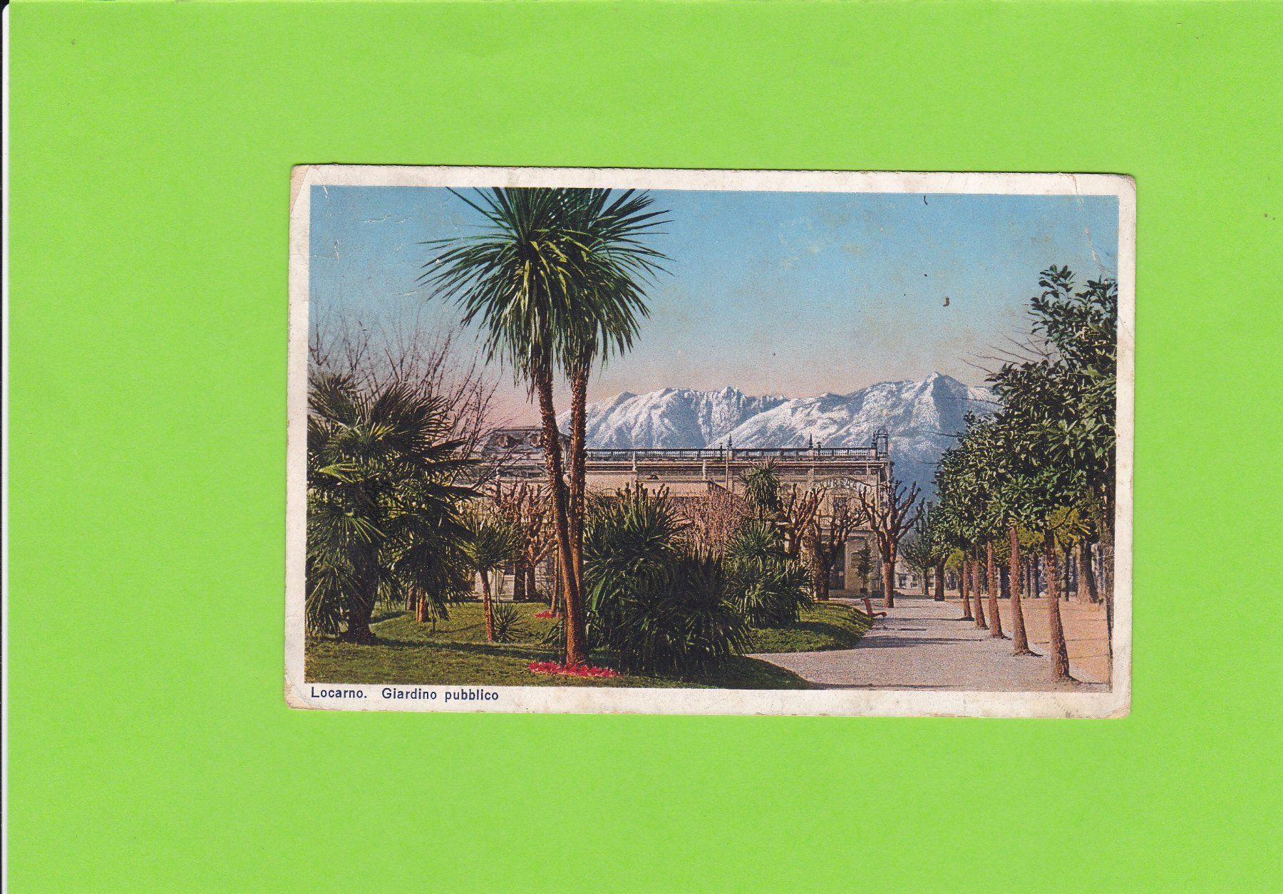 Cartoline postali: Locarno. Giardino pubblico – Usato da St. Peterzell venduto da neckertal