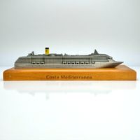 Maquette miniature en métal patiné navire Costa Mediterranea