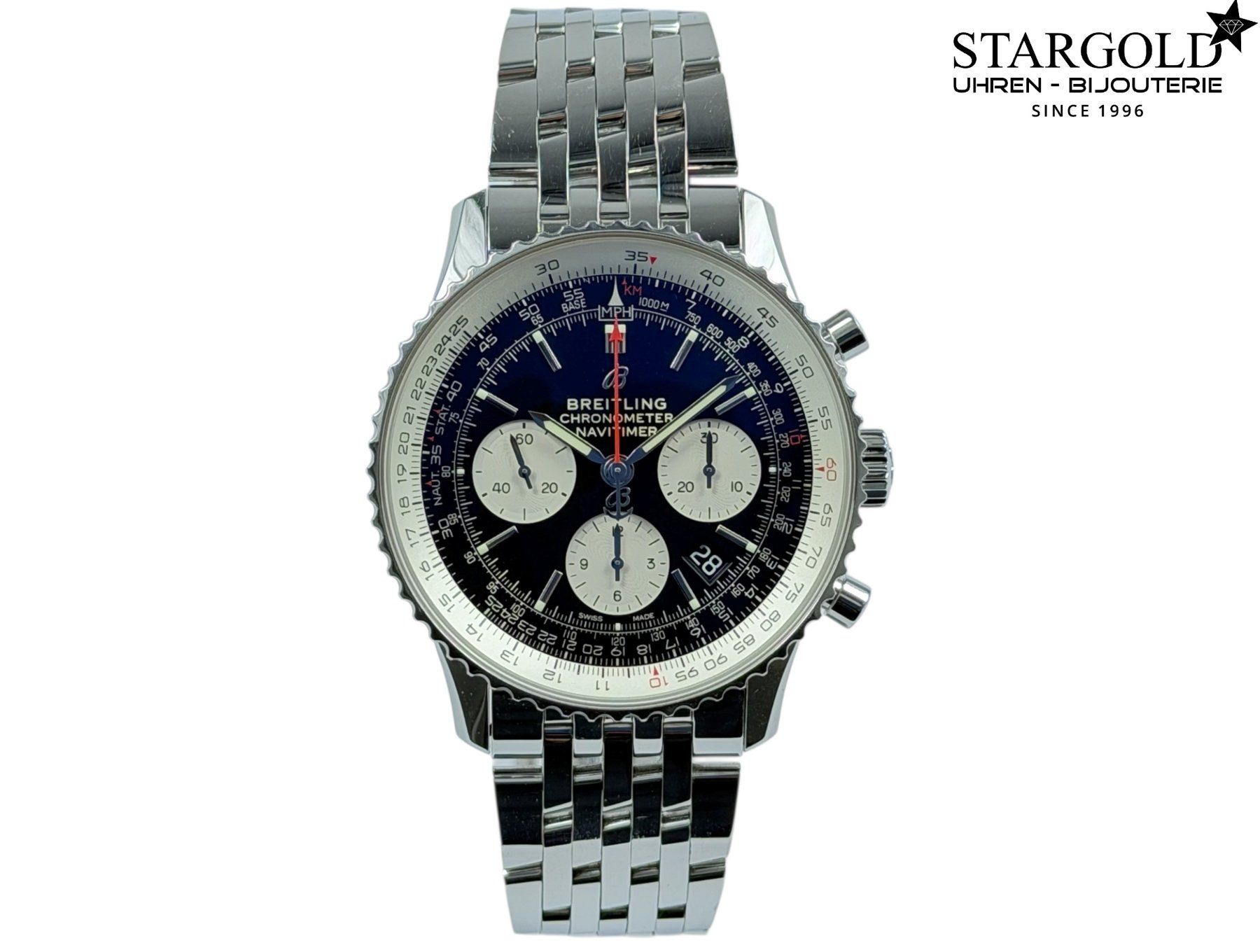 Breitling Orologi: Breitling Navitimer B01 Chronograph 43 - AB0121211B1A1 – Usato da Zürich venduto da Stargold-Uhren
