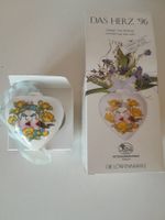 Hutschenreuther Mini Jahres Herz 1996, Tauben, Porcellan