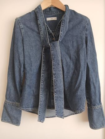 Jeanshemd Mango blau langarm Grösse S