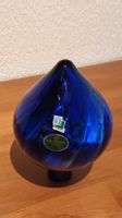 Gartenkugel Kristallglas, sehr klein, blau mundgeblasen, neu