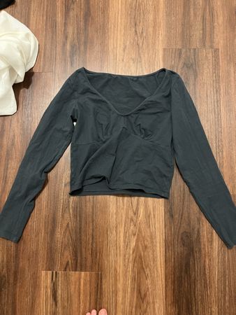 MOTEL Damen Langarmshirt Dunkelgrau Grösse M guter Zustand