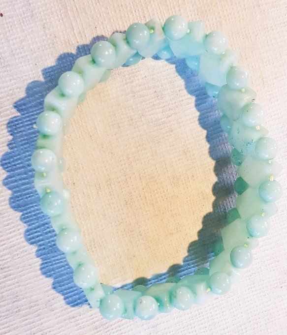 Bracciali & Braccialetti: Schönes Armband Aquamarin in Hellgrün – Usato da Oberwil b. Zug venduto da Gto469 1