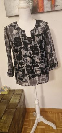 Nile Bluse, Gr. XS, schwarz-weiss gemustert, Top Zustand