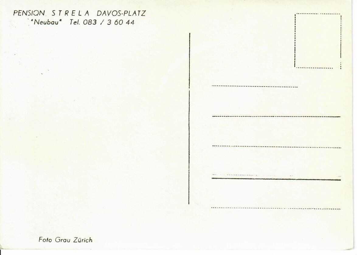 Cartoline postali: Pension Strela, Davos- Platz – Usato da Hochdorf venduto da Ziegel-16 1