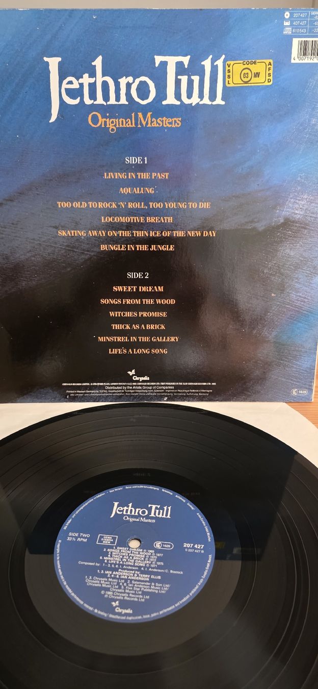Dischi in vinile: Jethro Tull Original Masters Vg+ – Usato da Yvonand venduto da RF-VINYL 2