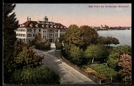 AK Bad Horn am Bodensee, Hotel und Ufer am Bodensee