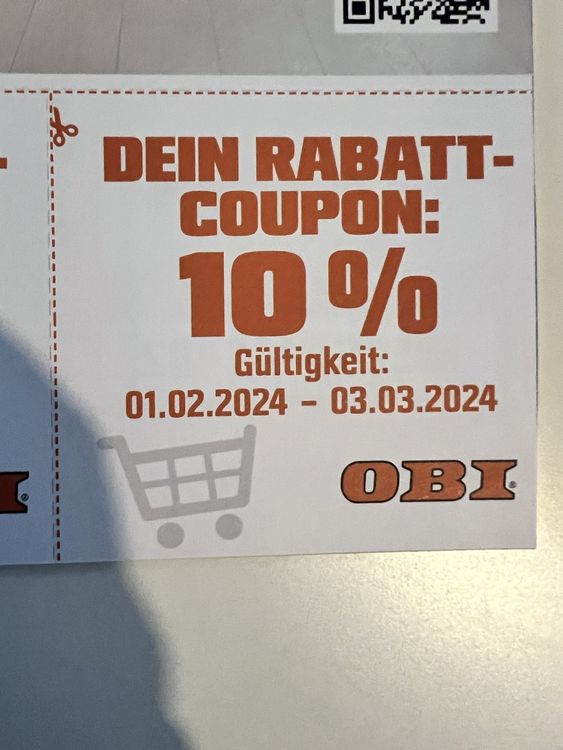 OBI 10 gutschein Kaufen auf Ricardo
