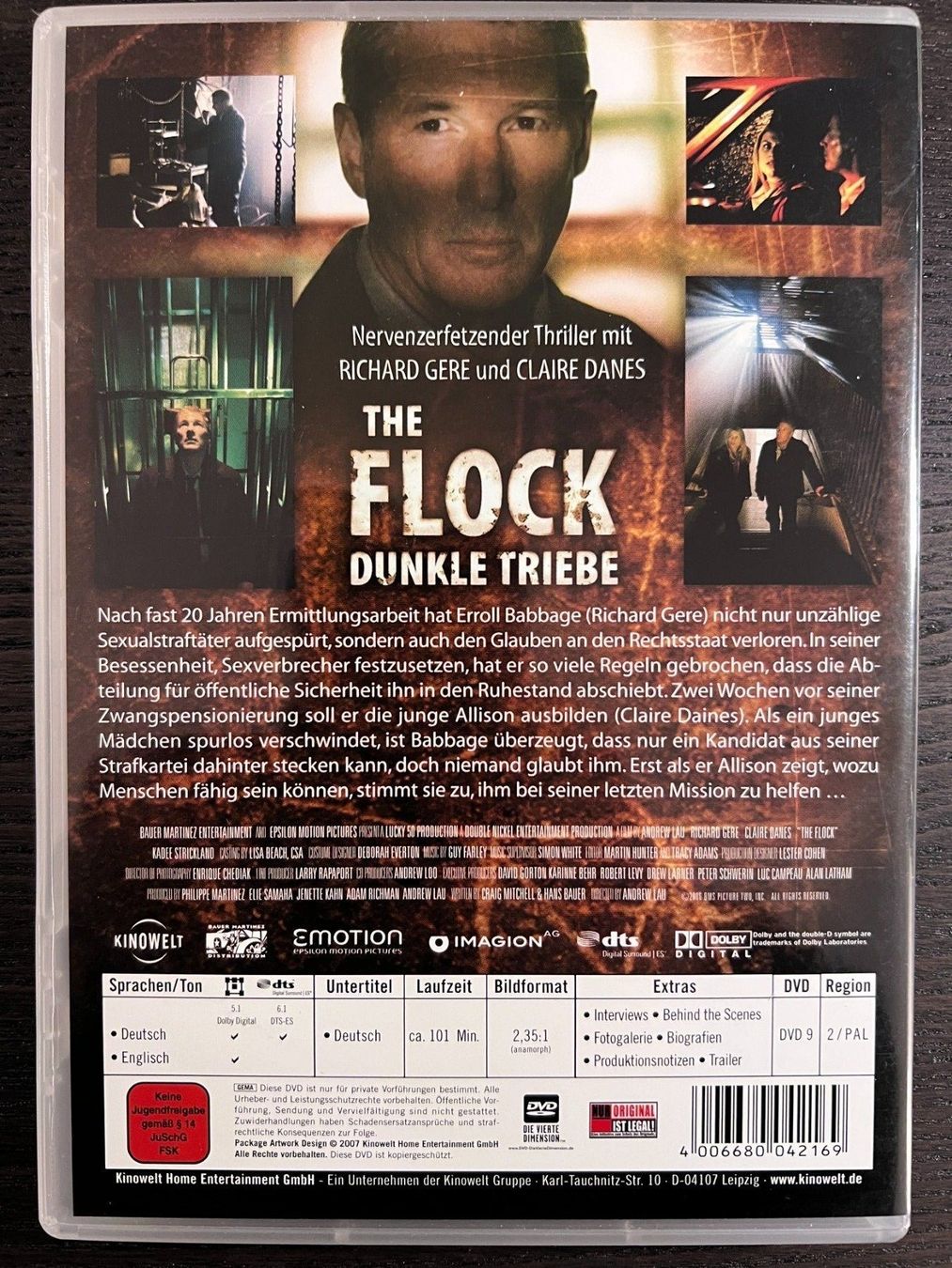 Tutti i DVDs: The Flock - Dunkle Triebe – Usato da Zürich venduto da FilmFreunde 1