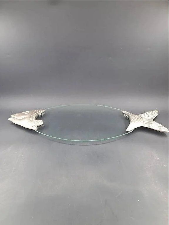Piatti di portata: Fischtablet aus Glas / Servierteller von BMF- Neu – Nuovo e nell'imballaggio originale da Steinmaur venduto da euv-2176