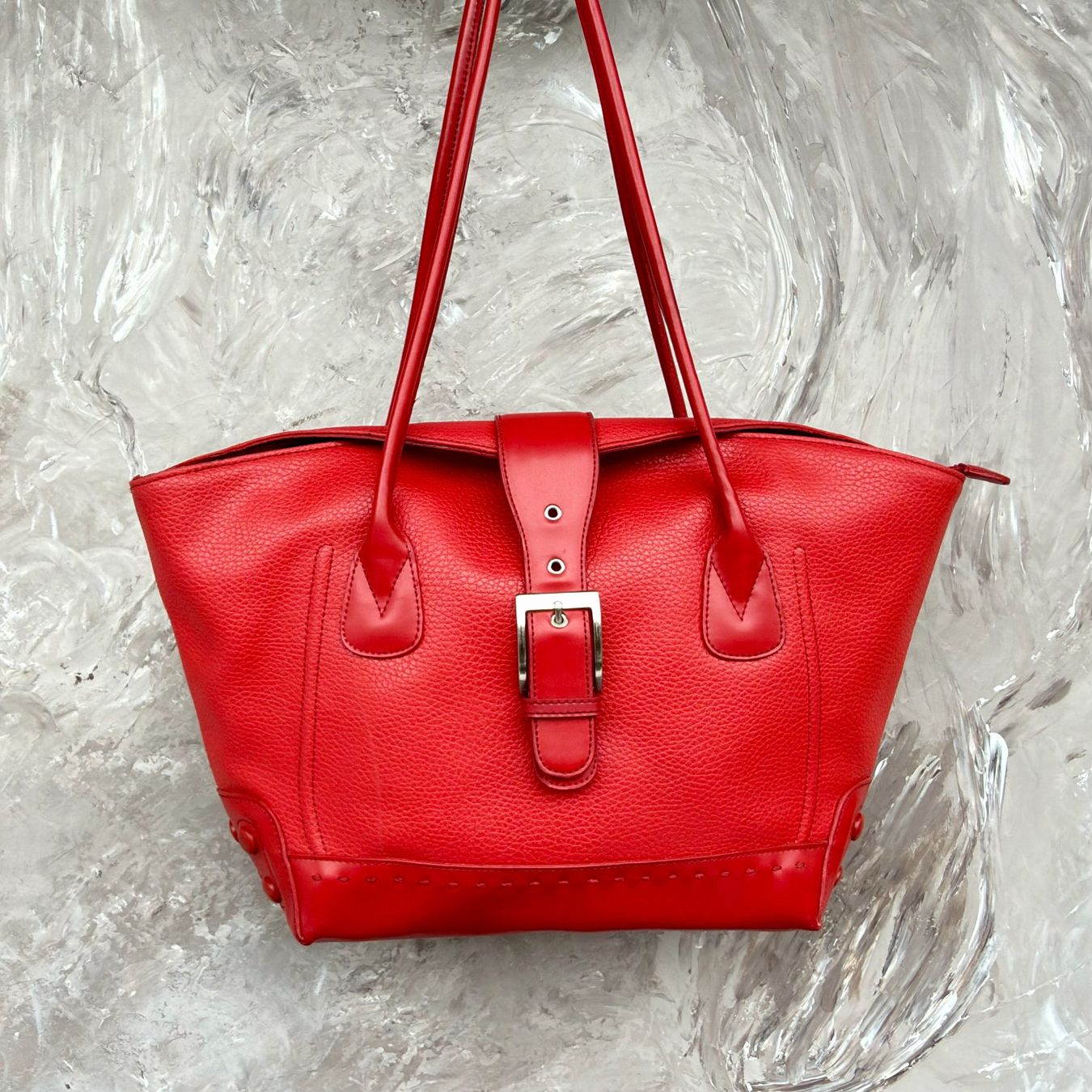 Taschen für Damen: Sac Cabas Rouge Boucle Argentée – Gebraucht aus Thônex von BrYu 5