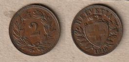 Schweiz, 2 Rappen 1918, ss