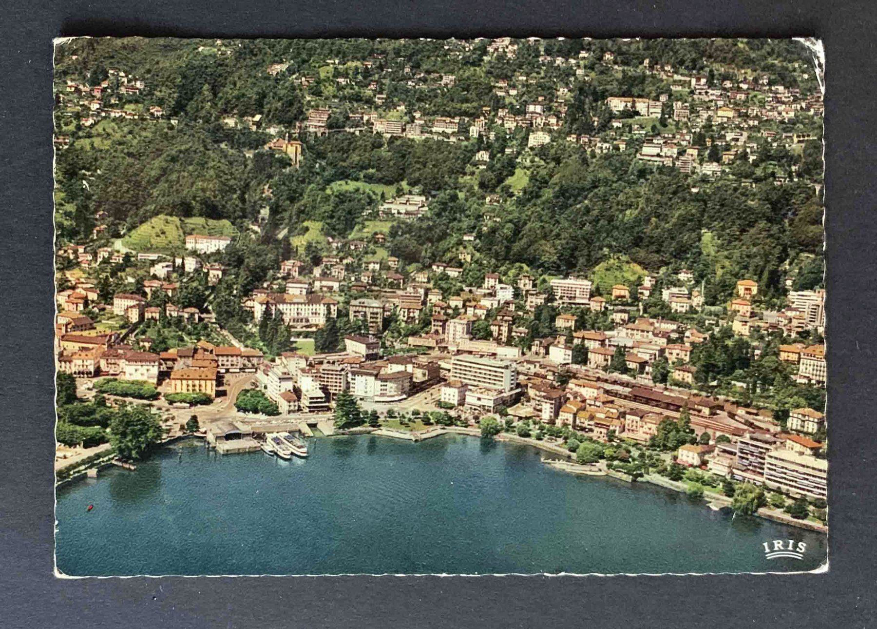 Cartoline postali: AK Locarno Centro Veduta aerea  IRIS – Usato da Goldau venduto da artelier1