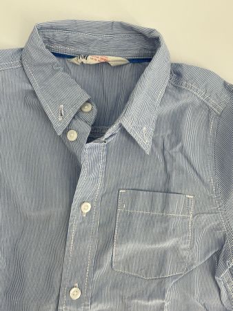 H&M Hemd Gr. 116 blau/weiss gestreift