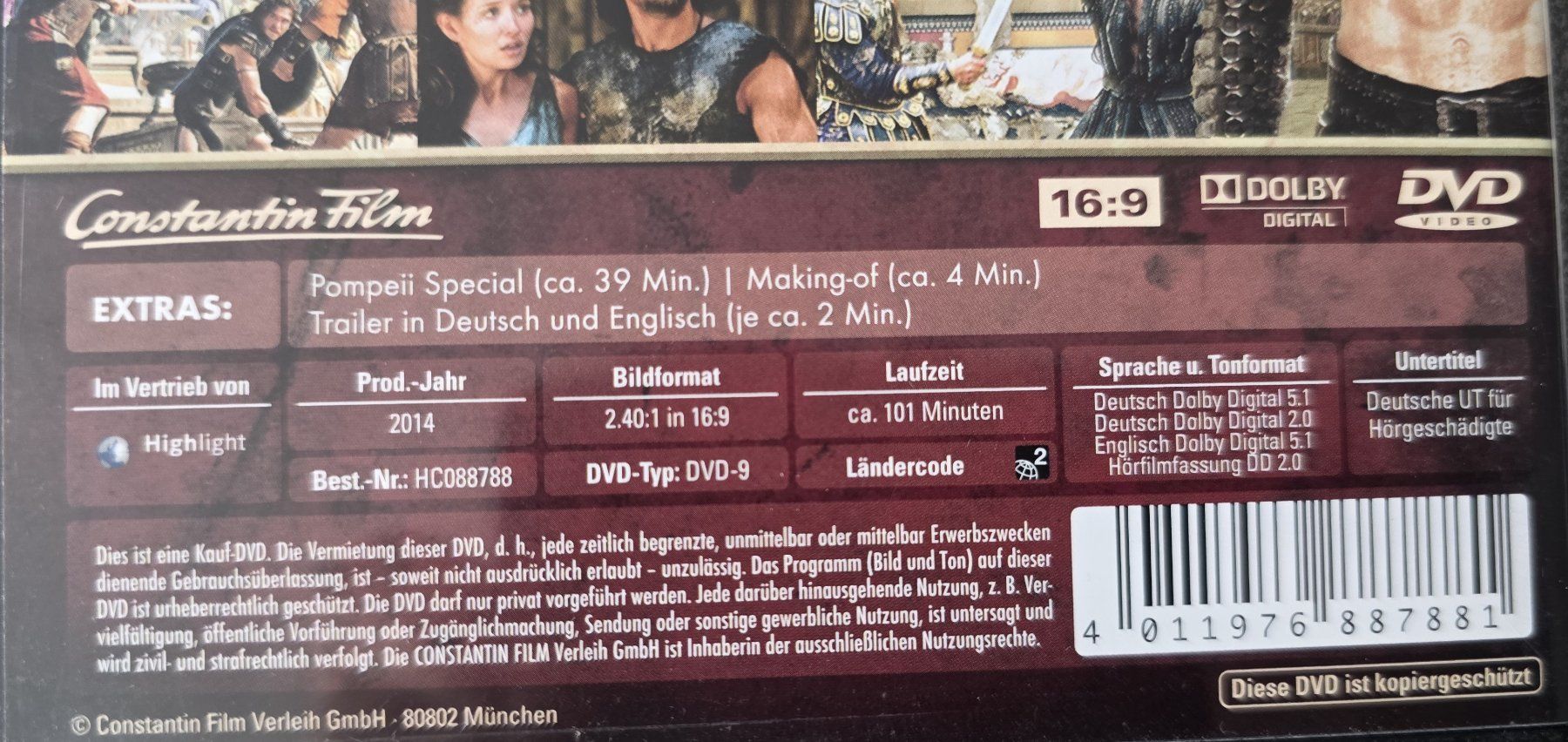 Tutti i DVDs: DVD Pompeii / Kiefer Shutterland – Usato da Oetwil am See venduto da fineli2 1